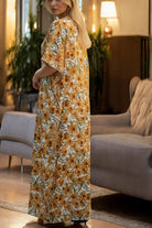 Ladies Brown Floral Free Size Kaftan - StylePhase SA
