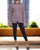 Ladies Brown Frill Shirt - StylePhase SA
