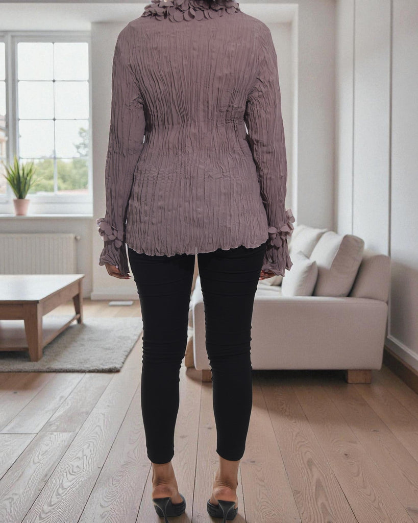 Ladies Brown Front FrillTop - StylePhase SA