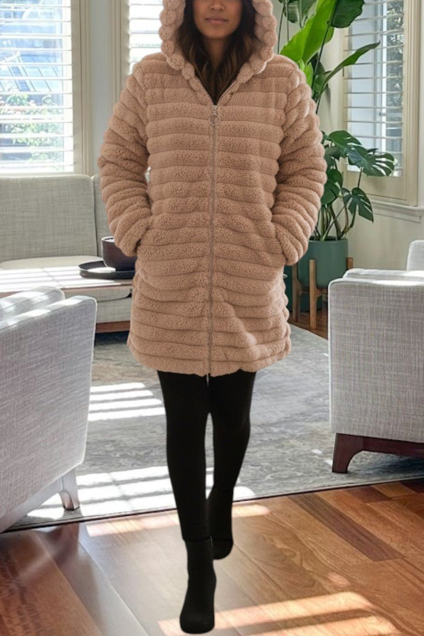 Ladies Brown Fur Pattern Jacket - StylePhase SA