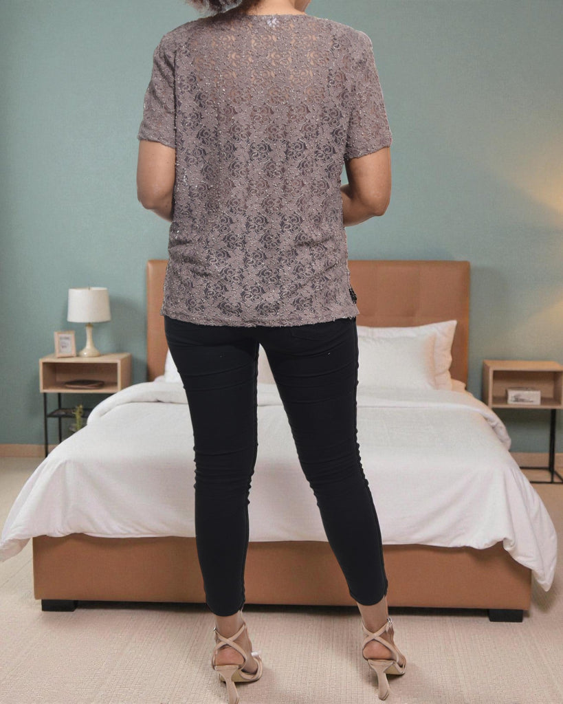 Ladies Brown Lace Top - StylePhase SA