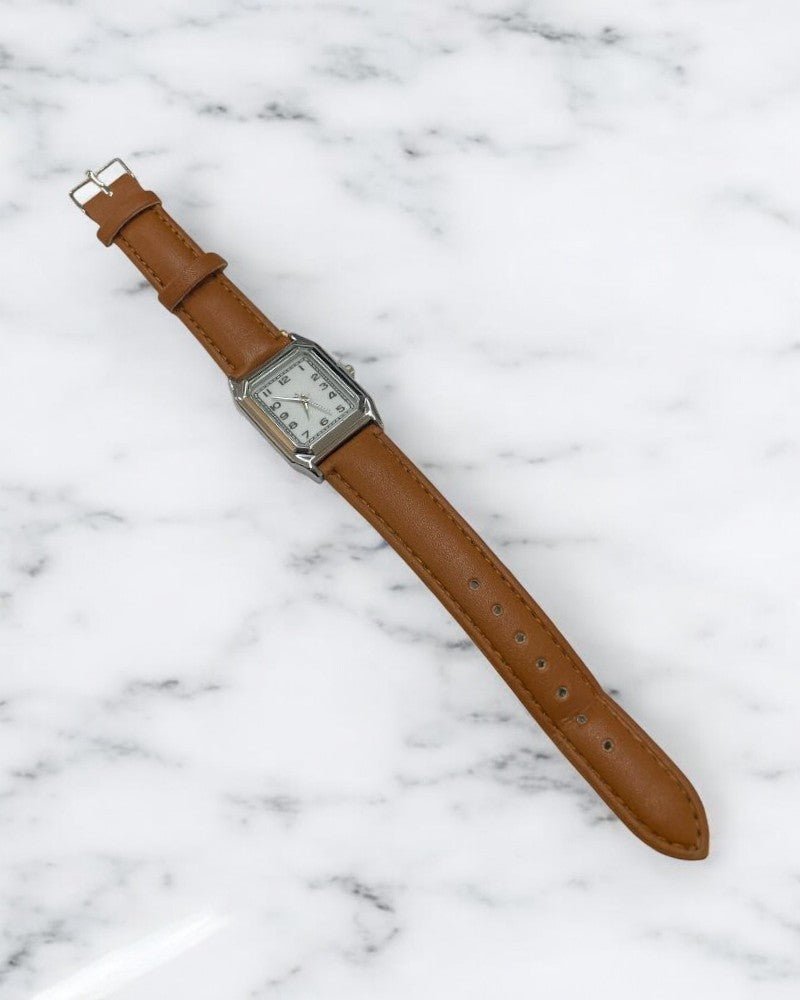 Ladies Brown Leather Strap Watch - StylePhase SA