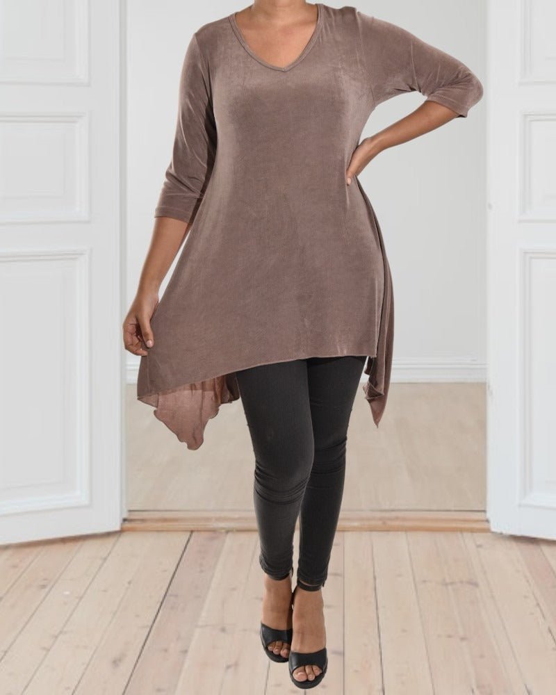 Ladies Brown Long Sleeve Top - StylePhase SA