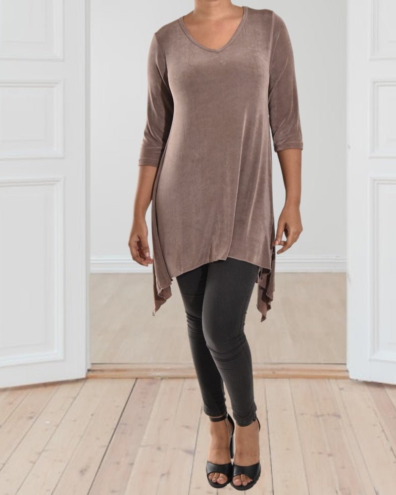 Ladies Brown Long Sleeve Top - StylePhase SA