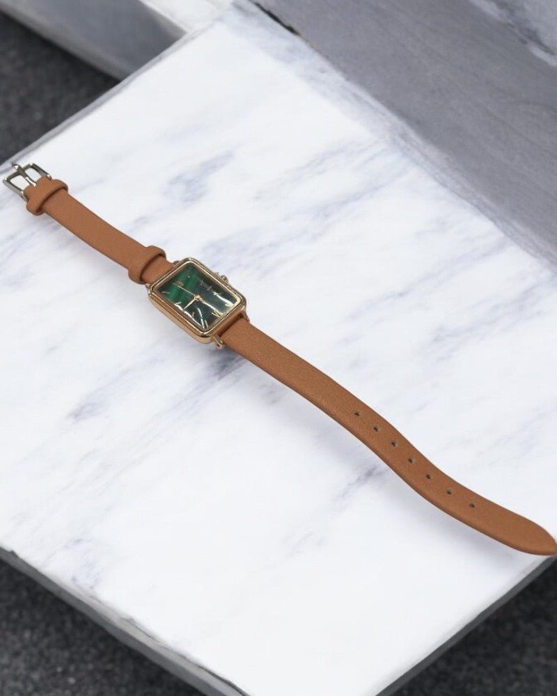 Ladies Brown & Olive Strap Watch - StylePhase SA