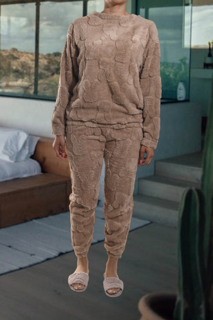Ladies Brown Plush Pj Set - StylePhase SA