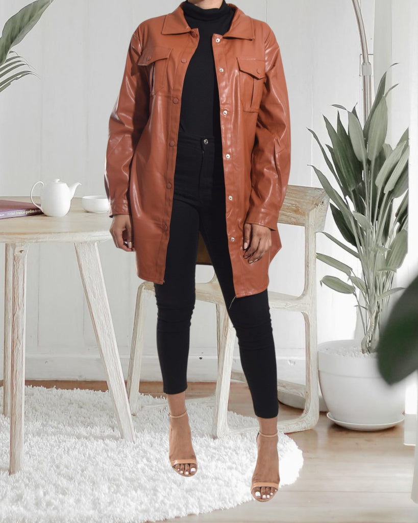 Ladies Brown Shirt Dress - StylePhase SA