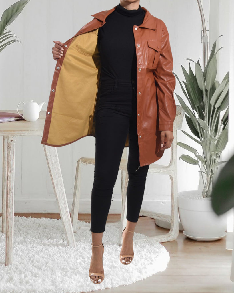Ladies Brown Shirt Dress - StylePhase SA