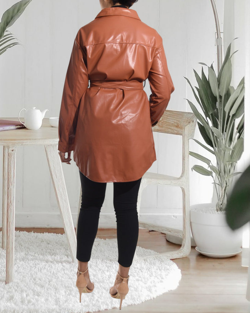 Ladies Brown Shirt Dress - StylePhase SA