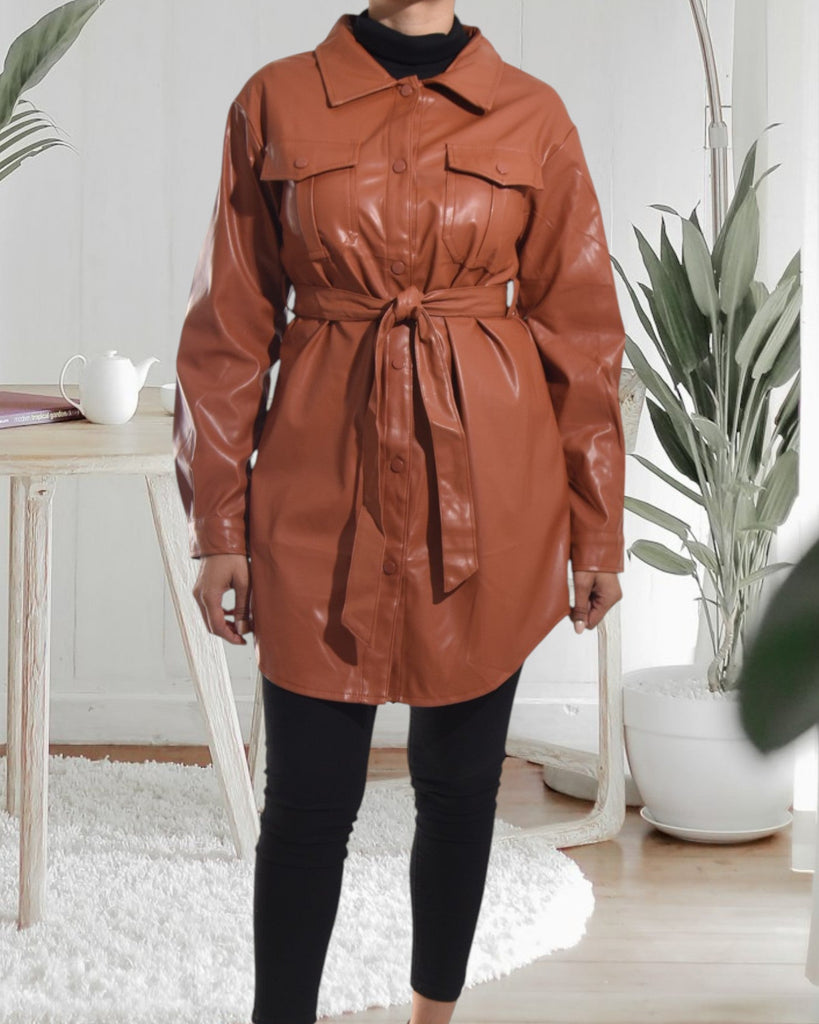 Ladies Brown Shirt Dress - StylePhase SA
