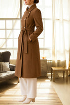 Ladies Brown Side Collar Coat - StylePhase SA