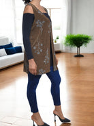 Ladies Brown Sleeveless Gilet - StylePhase SA