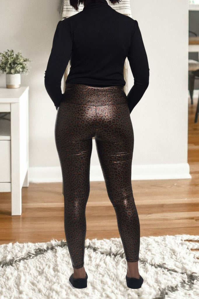 Ladies Brown Spotted Leggings - StylePhase SA