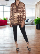 Ladies Brown Star Top - StylePhase SA