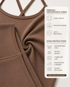 Ladies Brown Strappy Activewear New Feeling Set - StylePhase SA