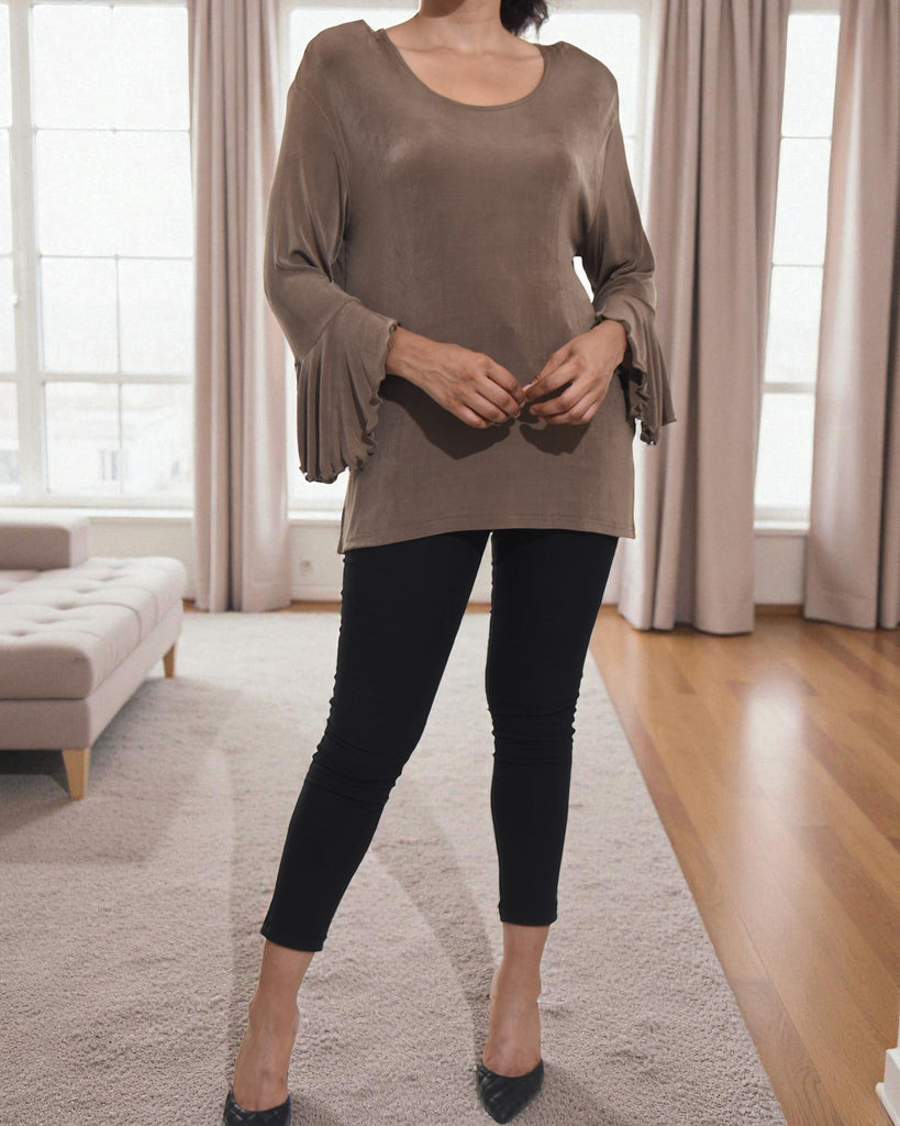 Ladies Brown Stretch Top - StylePhase SA