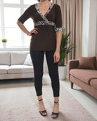 Ladies Brown Tie Back Top - StylePhase SA