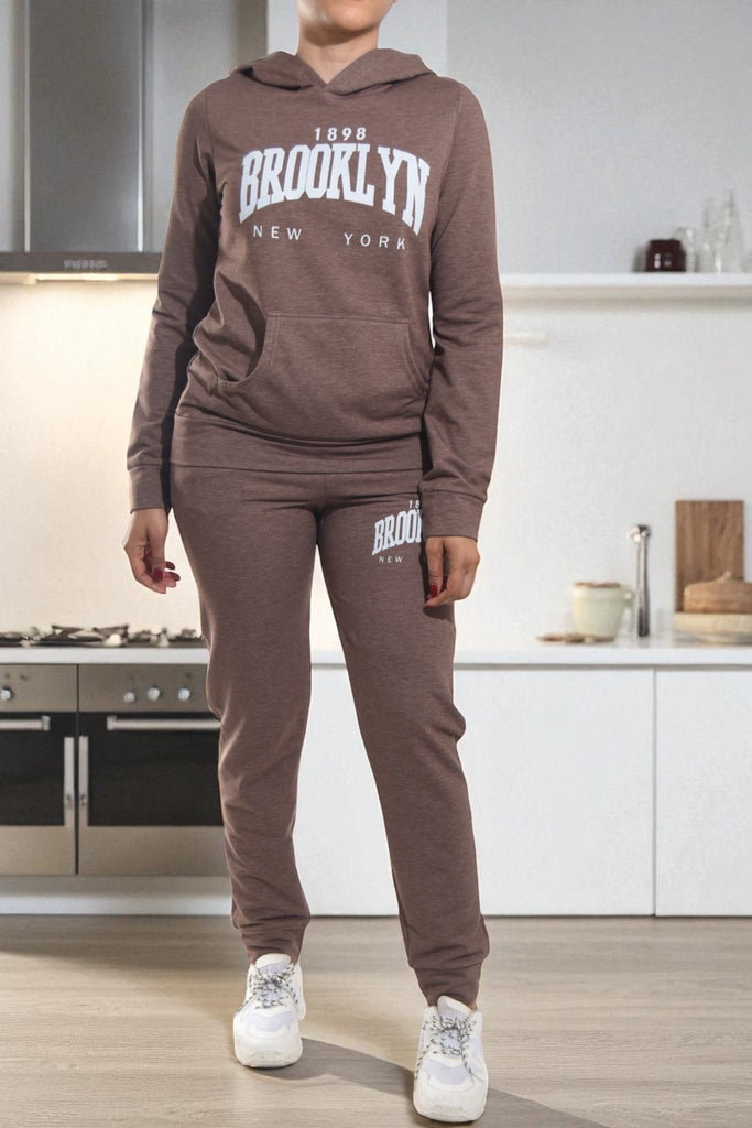 Ladies Brown Tracksuit Set - Brooklyn - StylePhase SA