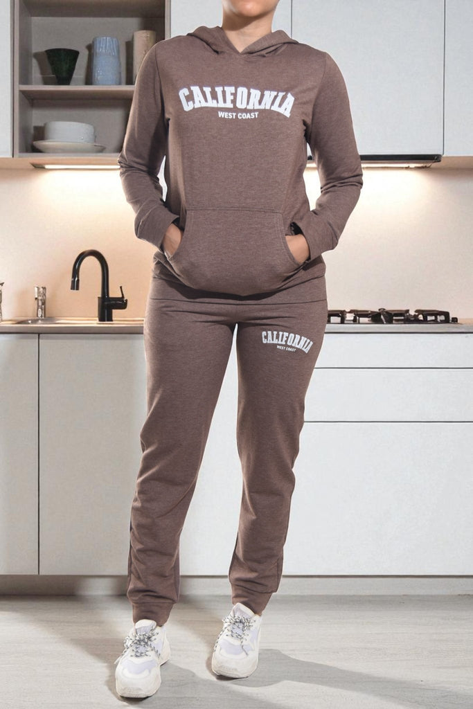 Ladies Brown Tracksuit Set - California - StylePhase SA