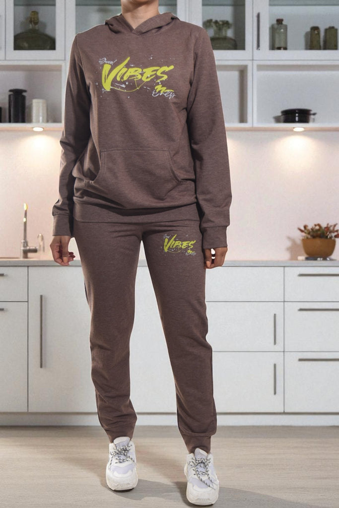 Ladies Brown Tracksuit Set - Good Vibes - StylePhase SA
