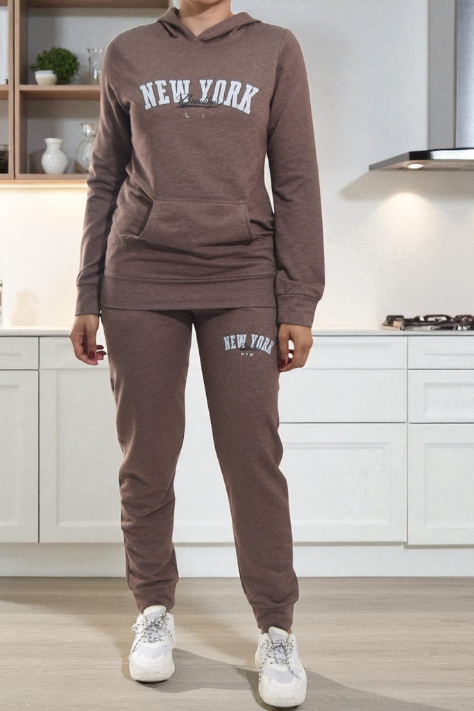 Ladies Brown Tracksuit Set - New York - Brooklyn - StylePhase SA