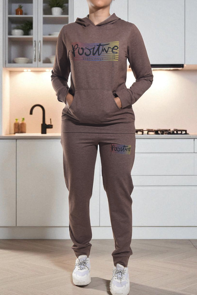 Ladies Brown Tracksuit Set - Positive - StylePhase SA