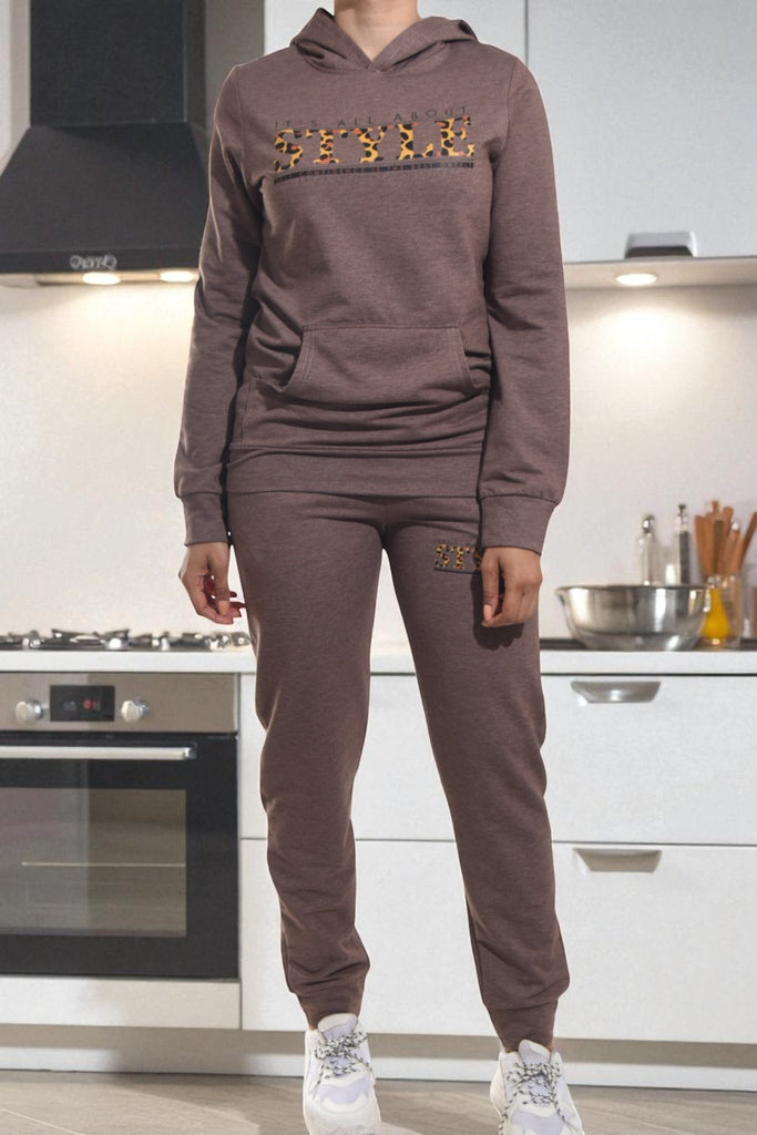 Ladies Brown Tracksuit Set - Style - StylePhase SA
