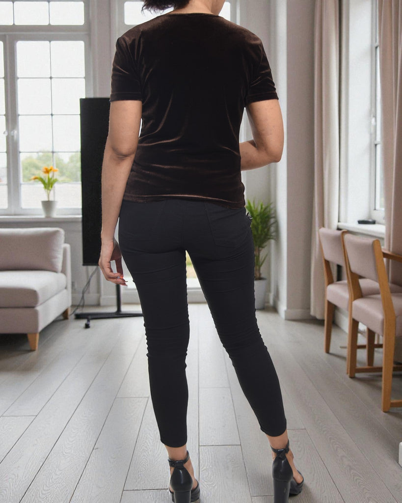 Ladies Brown Velour Top - StylePhase SA