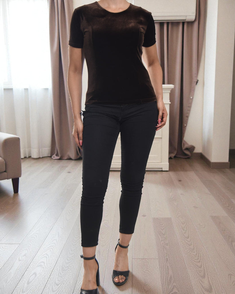 Ladies Brown Velour Top - StylePhase SA