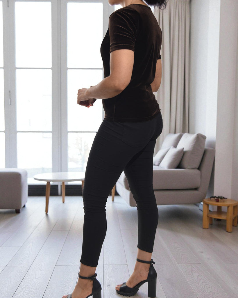 Ladies Brown Velour Top - StylePhase SA