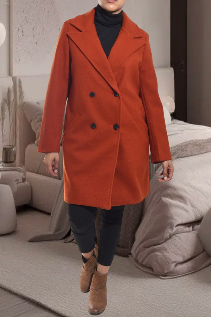 Ladies Burnt Orange Coat - StylePhase SA