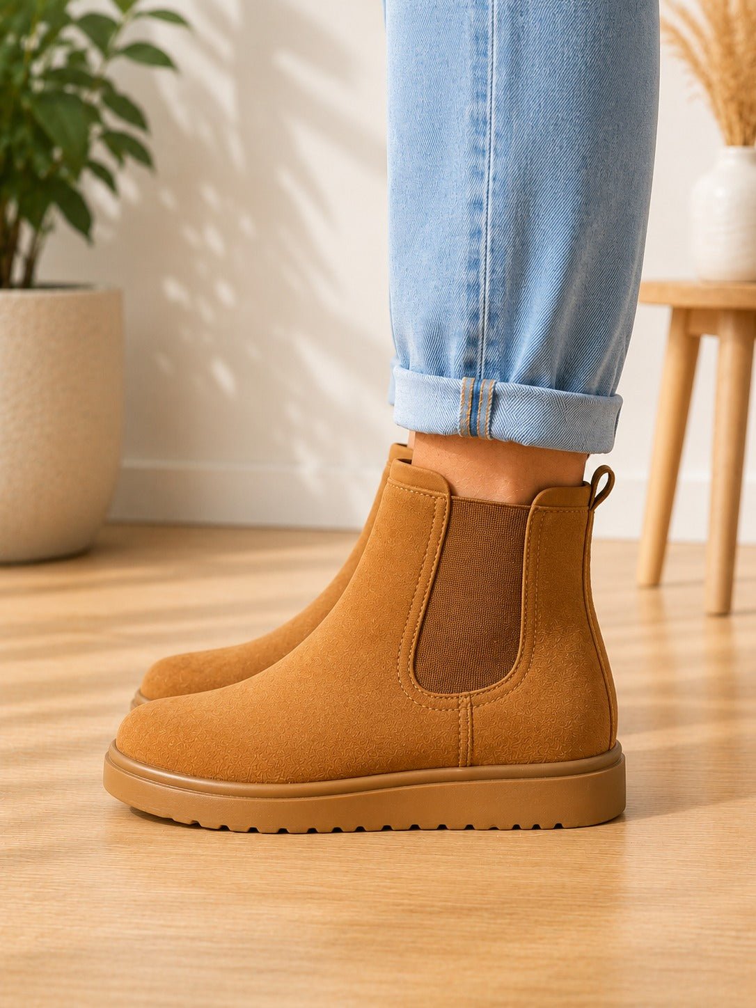 Ladies Camel Chelsea Boots - StylePhase SA