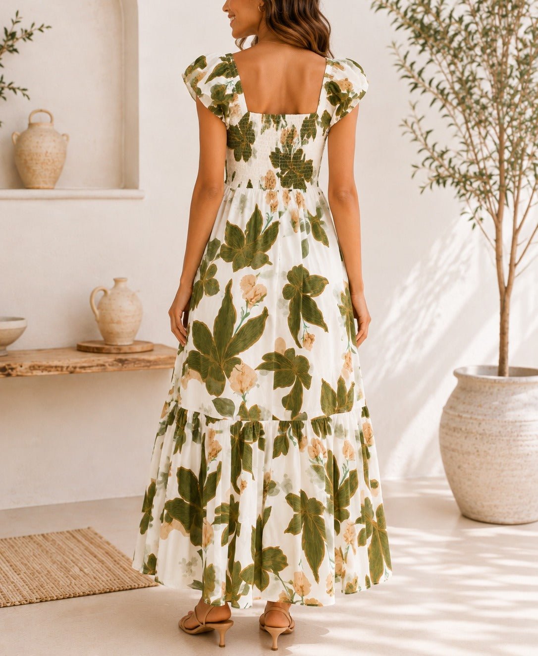 Ladies Cap Sleeve Floral Dress - StylePhase SA