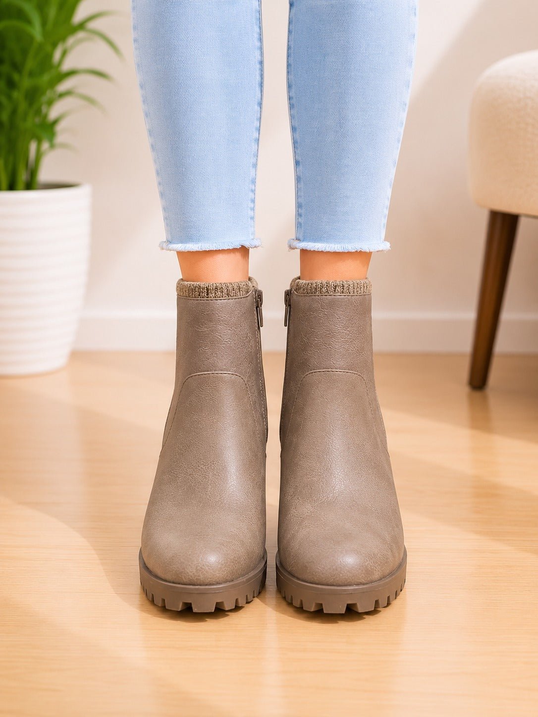 Ladies Carlina Mushroom Heel Boot - StylePhase SA
