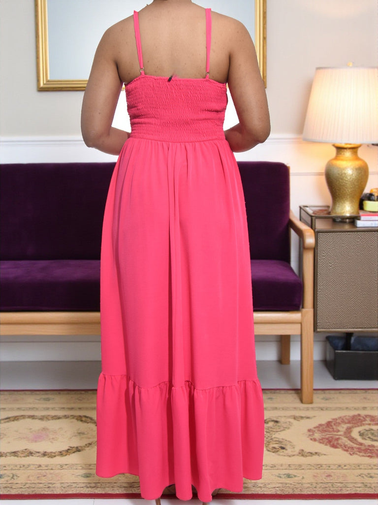 Ladies Cerise Front Tie Dress - StylePhase SA