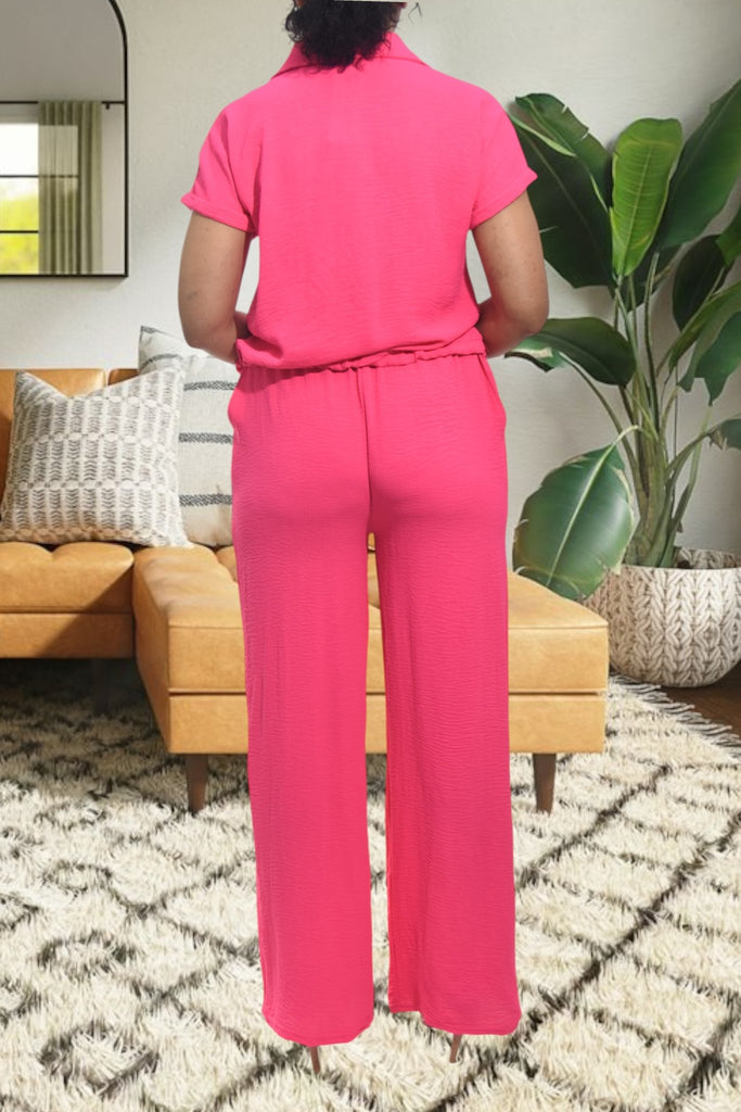 Ladies Cerise Pocket Two Piece Set - StylePhase SA