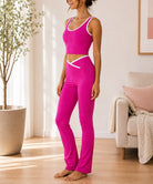 Ladies Cerise Straight Leg Two-Piece Activewear Set - StylePhase SA