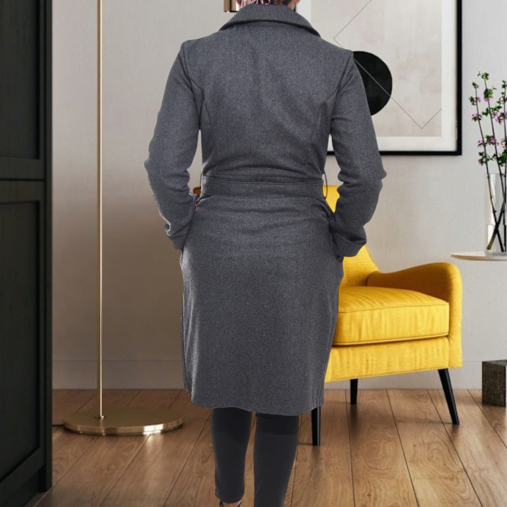 Ladies Charcoal Collar Coat - StylePhase SA