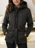 Ladies Charcoal Front Pocket Hoody Jacket - StylePhase SA