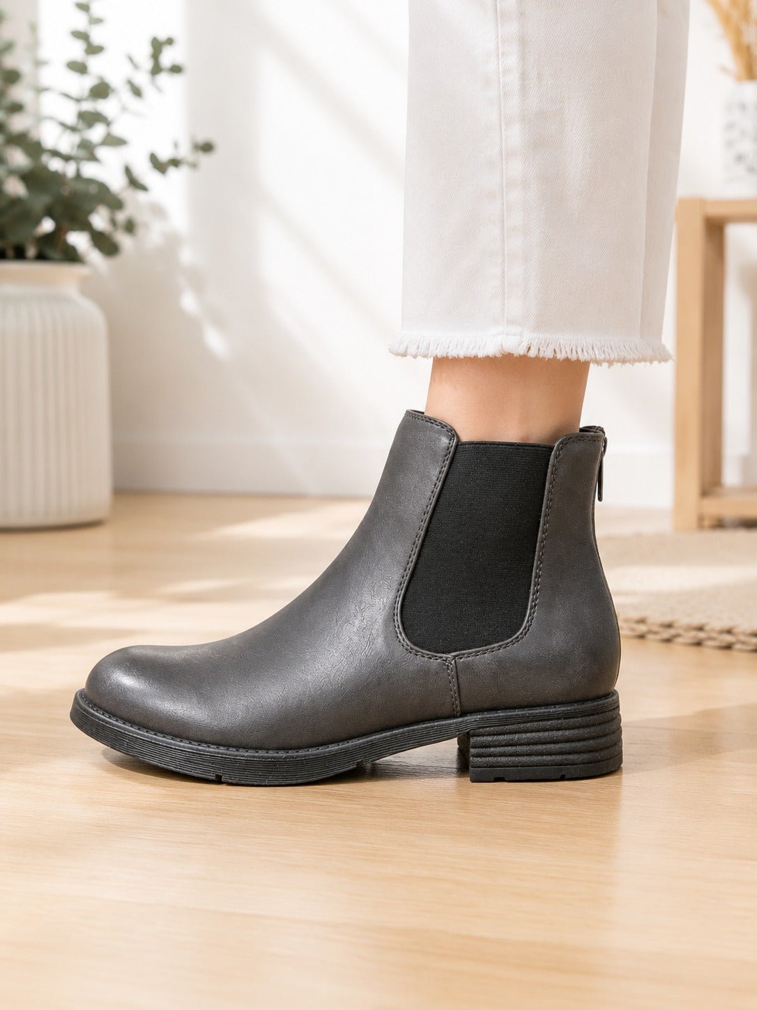 Ladies Charcoal Grey Bacia Boots - StylePhase SA
