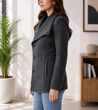 Ladies Charcoal Grey Melton Blazer - StylePhase SA