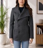 Ladies Charcoal Grey Melton Blazer - StylePhase SA