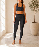 Ladies Charcoal Grey Seamless Activewear Set - StylePhase SA
