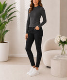 Ladies Charcoal Grey Turtle Neck Top - StylePhase SA