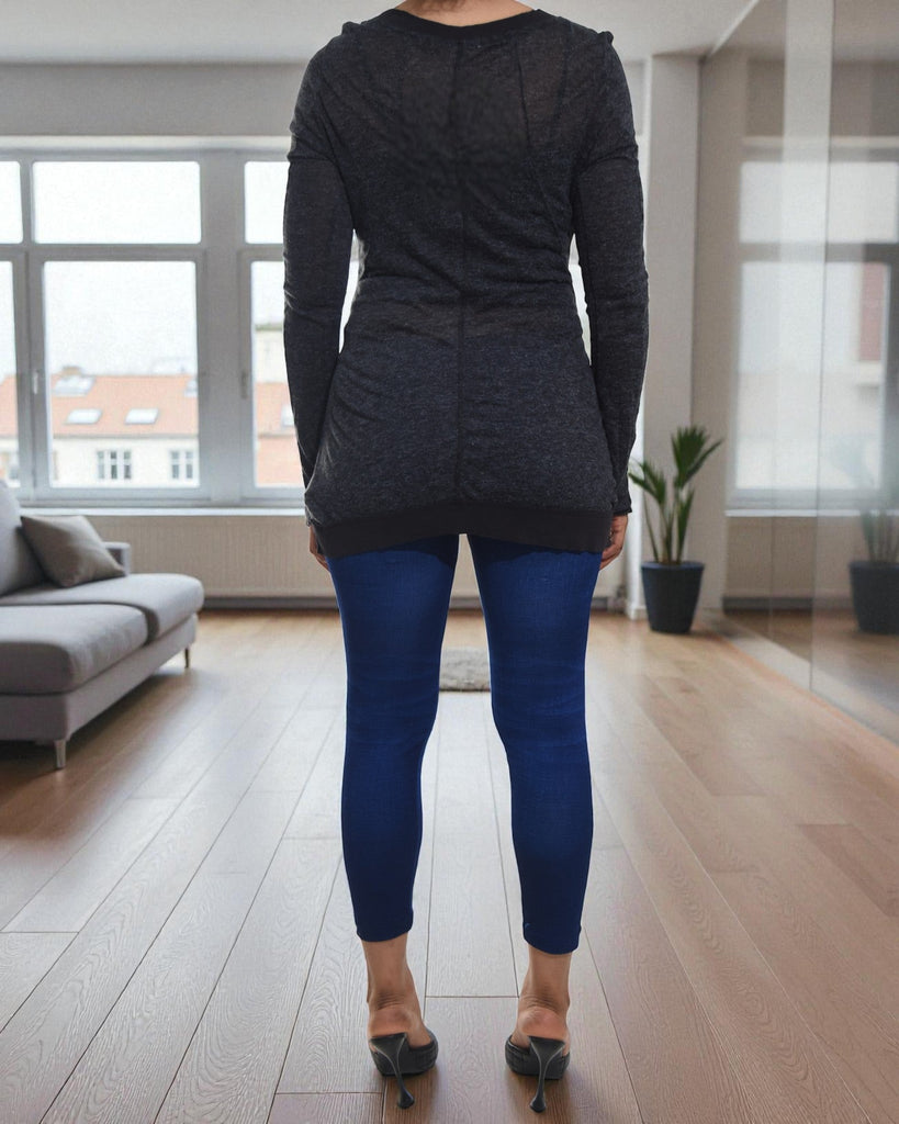 Ladies Charcoal Long Sleeve Top - StylePhase SA