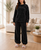 Ladies Charcoal Plush Pj Set - StylePhase SA