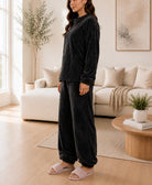 Ladies Charcoal Plush Pj Set - StylePhase SA