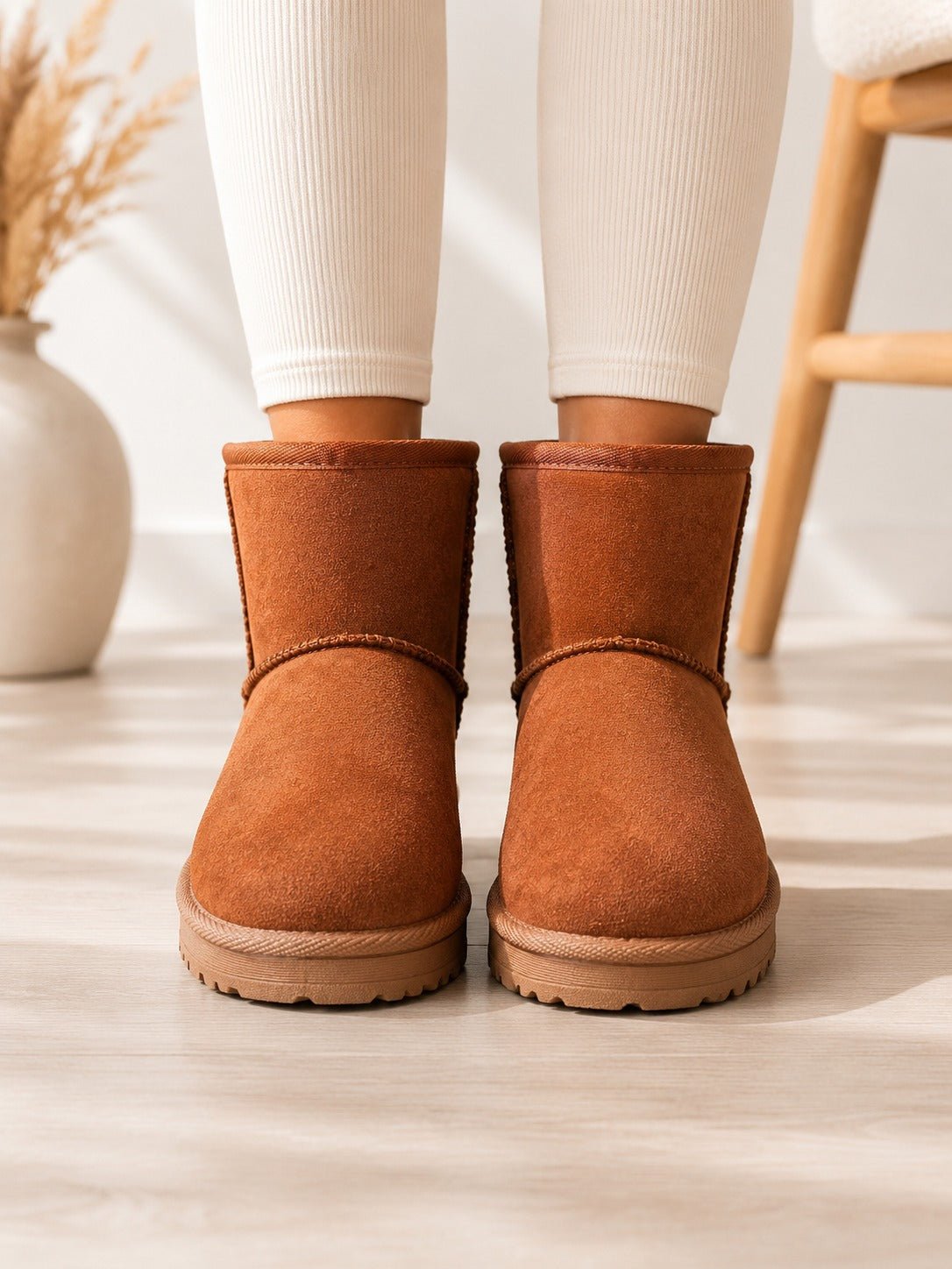 Ladies Chestnut Ankle Warm Shoes - StylePhase SA