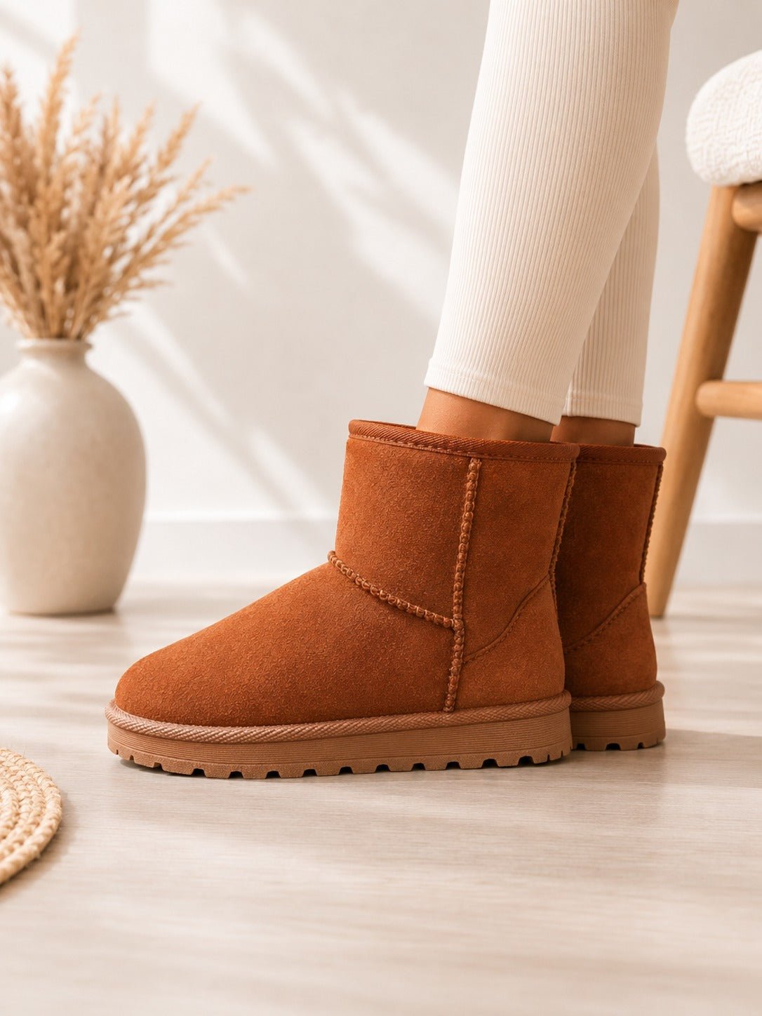 Ladies Chestnut Ankle Warm Shoes - StylePhase SA