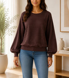 Ladies Chocolate Brown Peplum Jersey - StylePhase SA